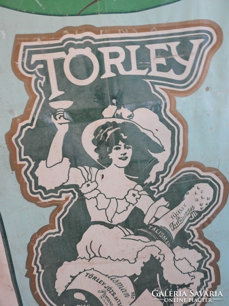 Antik hatalmas Törley reklám plakát