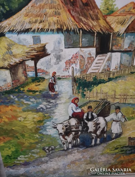 Ox cart painting