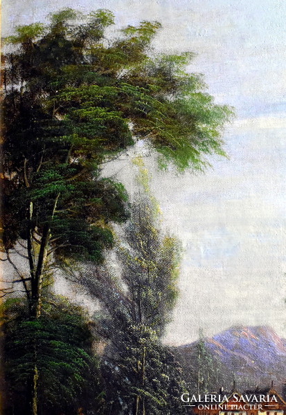 XIX. sz. közepe , Osztrák festő : ALPESI TÁJ ALAKKAL