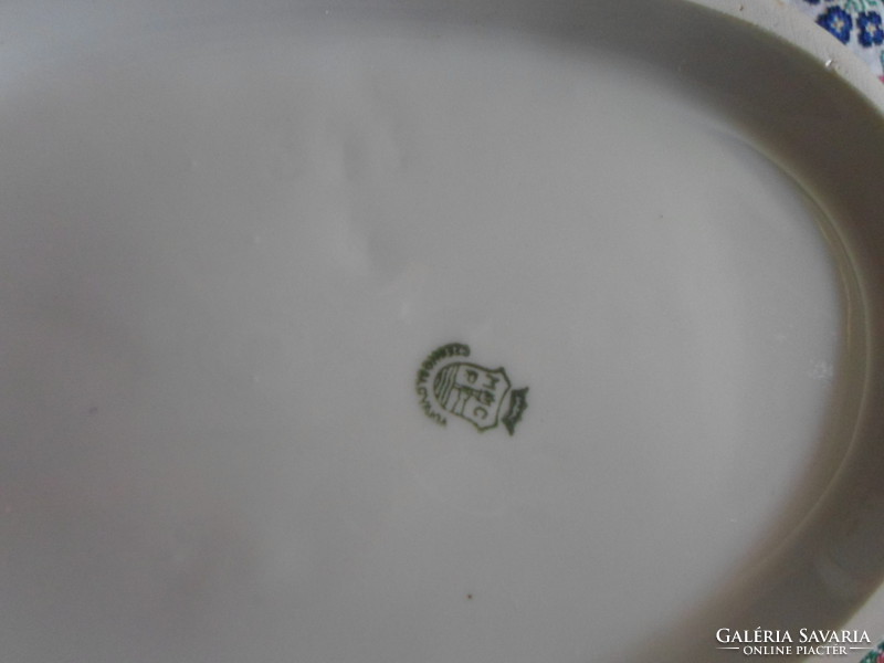 Cseh porcelán, aranyszegélyes fehér levesestál (MCP, csehszlovák, Czechoslovakia)