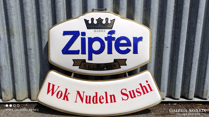 110 cm x 95 cm!!! Giant double-sided zipfer wok nudeln sushi two-part beer and food advertising board