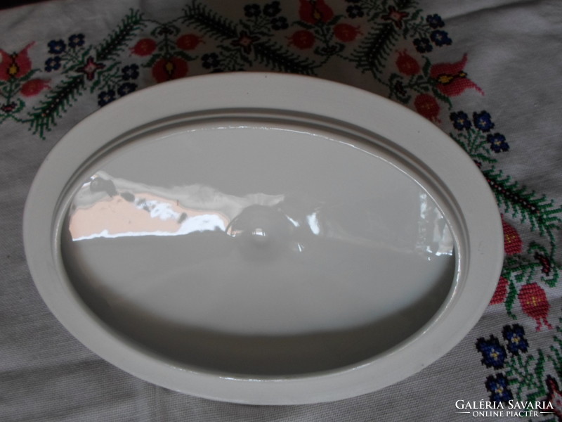 Czech porcelain, white soup plate with gold border (mcp, Czechoslovakia, Czechoslovakia)