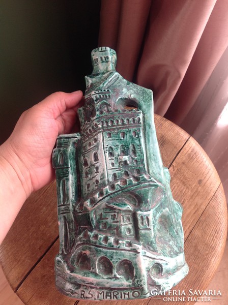 Antik r.S. Marino glazed ceramic whiskey bottle