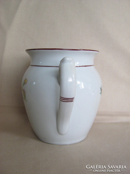 Old raven house porcelain rose mug jar