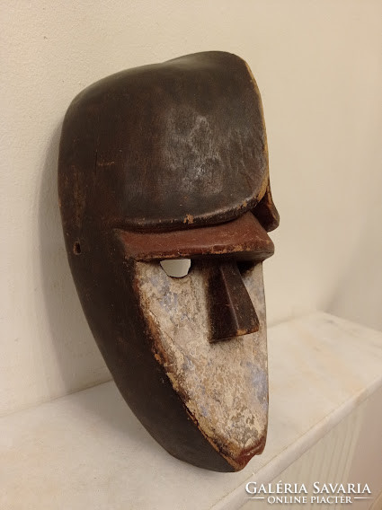Antique african mask kwele ethnic group gabon africká maska 121 drums 35 4661
