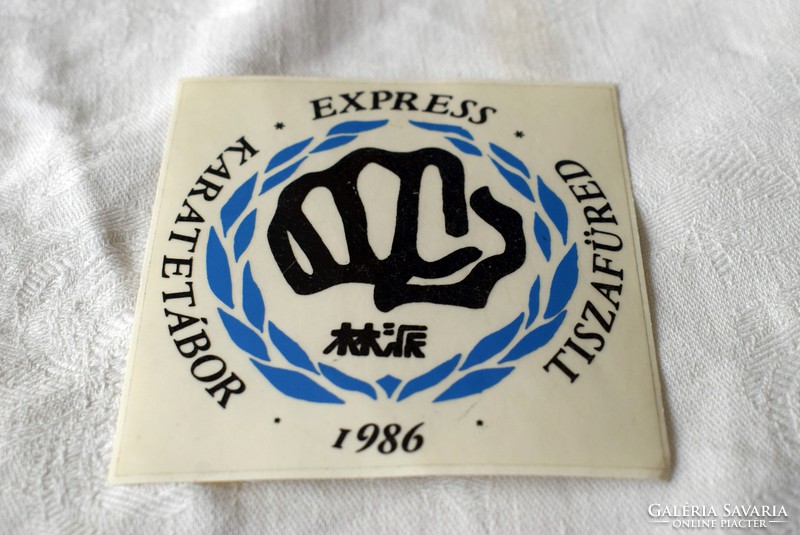 Retro matrica Karatetábor Tiszafüred 1986 Express