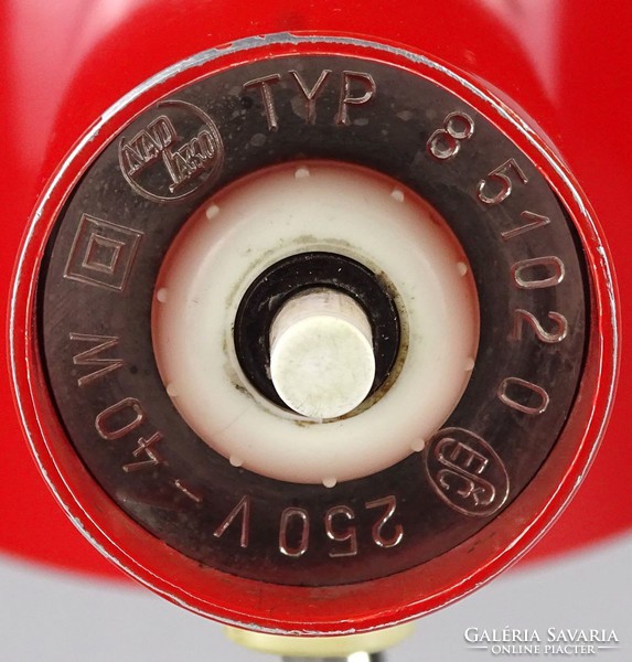 1I388 Mid century formatervezett piros design íróasztali lámpa