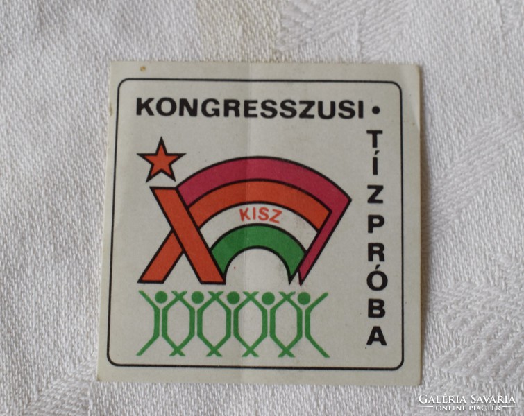 Retro sticker out of Congress with ten red stars