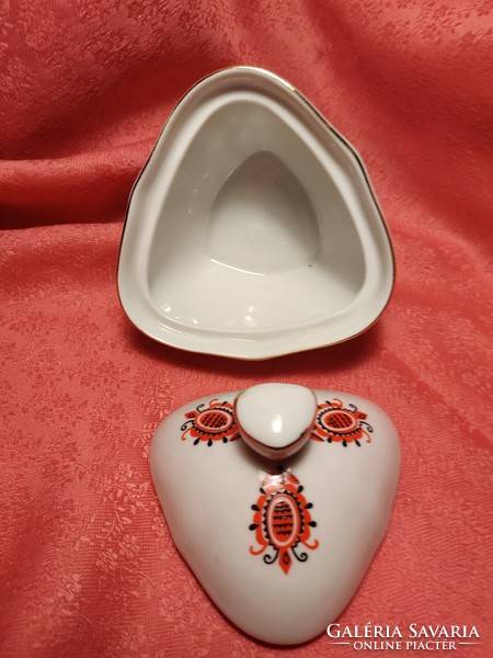 Hollóháza porcelain sugar bowl, jewelry box