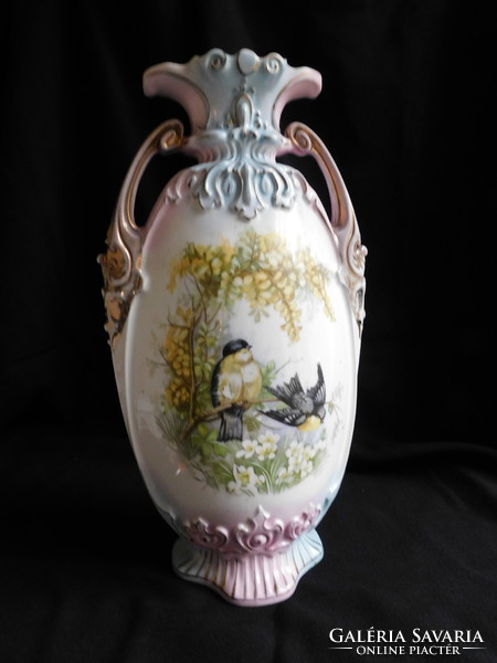 Antik Victoria Austria monarchia korabeli váza madaras dekorral