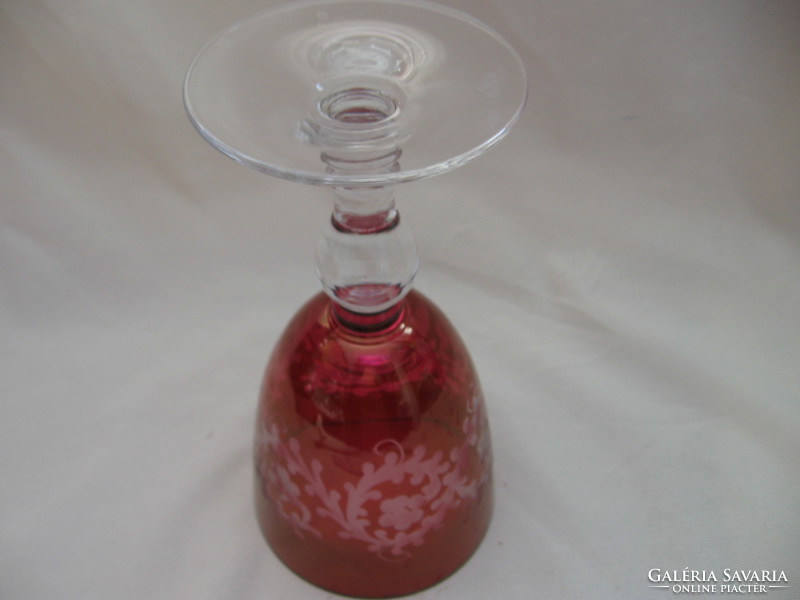 Purple crystal ruby, polished base glass, cup