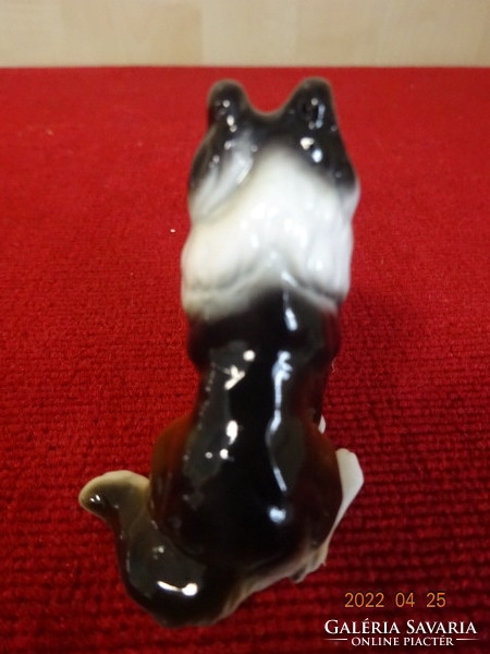 German porcelain figurine, Scottish Shepherd dog, height 5 cm. He has! Jókai.