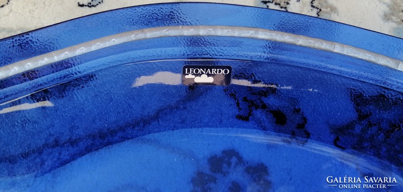Tiffany rátétes kobald kék üveg tál. Leonardo. Alkudható!