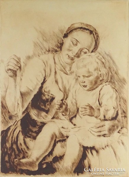 1I547 glatz oscar - prihoda istván: mother with child
