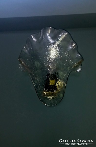Német Görlitz jégüveg falikar fali lámpa kapcsolóval