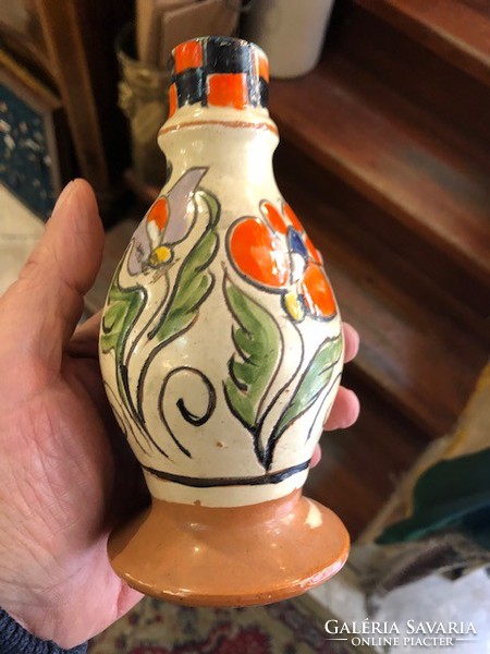 Wolf ceramic vase, 15 cm, flawless piece.