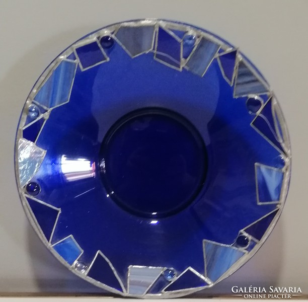 Tiffany applique cobald blue glass bowl. Leonardo. Negotiable!