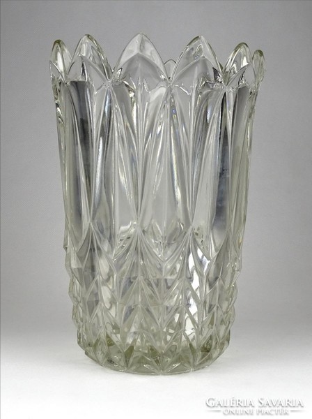 1I492 marked Czech art deco thick-walled glass vase decorative vase