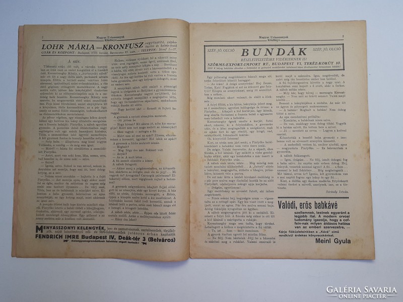 Régi újság 1925 Magyar uriasszonyok közlönye Gazdasszonyok lapja