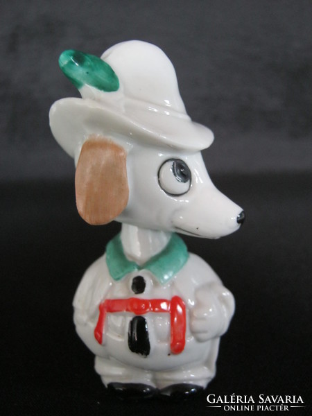 Wagner & Apel porcelán mozgó fejű kutya
