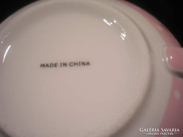 N14 Chinai porcelán ízléses teázó szett belül szűrős kiöntővel hibátlanul ajándékozhatóan eladó