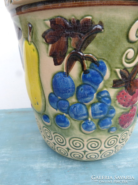 Art Nouveau majolica pot.