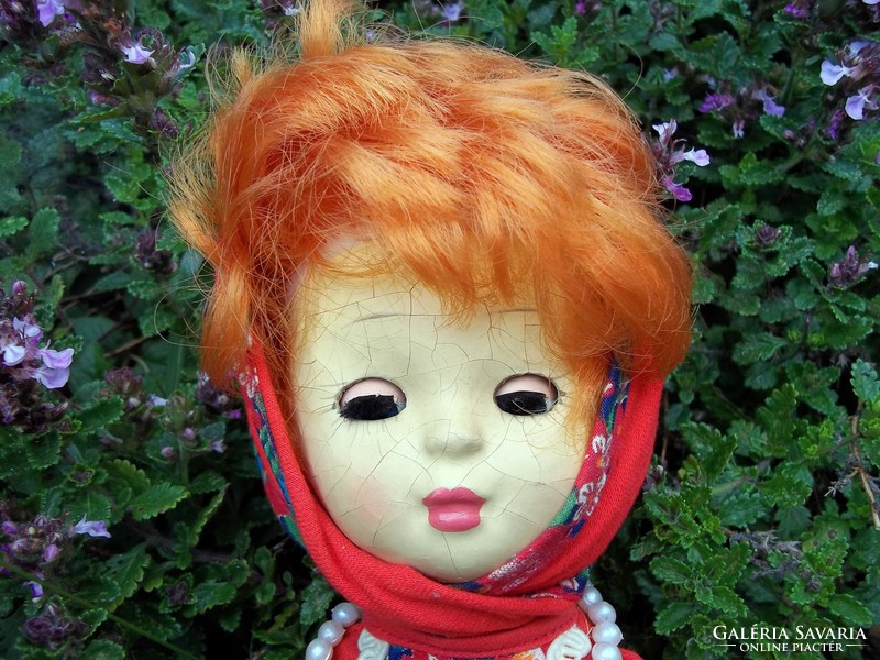 Antique paperweight head sleeping doll !!