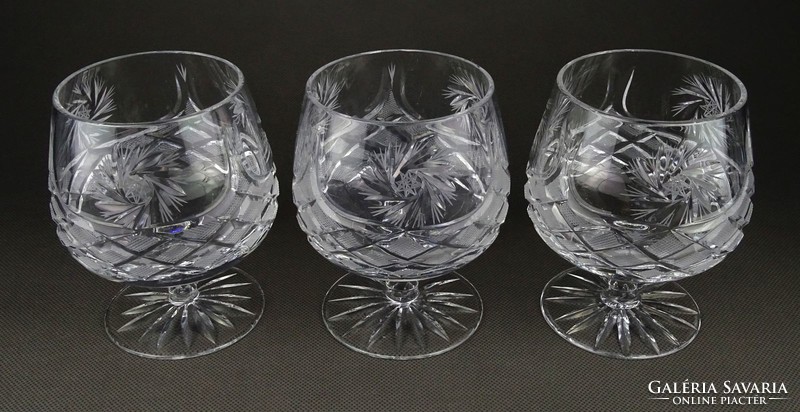 1I595 Talpas likőrös whiskys kristály pohár 3 darab
