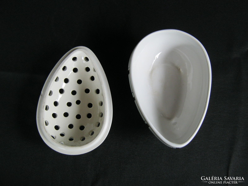 Fim Budapest porcelain openwork egg bonbonier