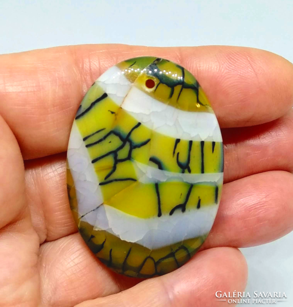 Dragon vein agate yellow-black pendant pearl