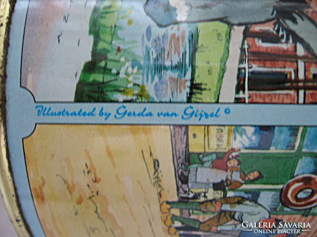 Gyűjtői holland doboz DIK TROM mese Gerda van Gijzel képekkel