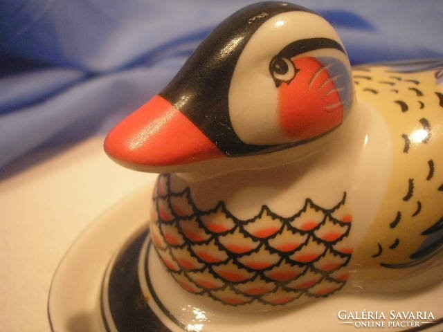 N15 art deco duck bright wonderful color porcelain storage rarity for sale