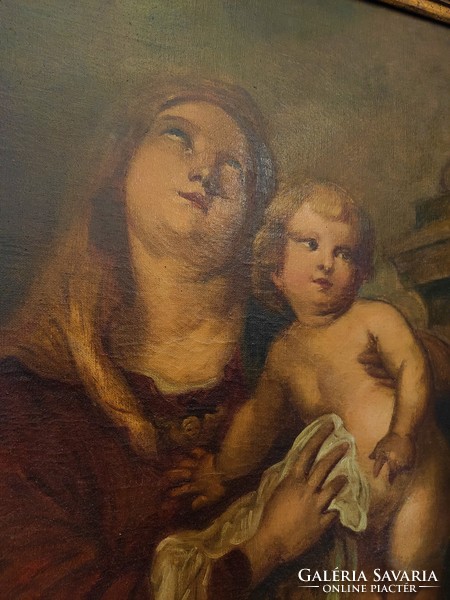 Hatalmas ! Veress Zoltán XIX. sz vége Mária a gyermek Jézussal festmény