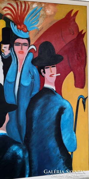 FK/193 - Ernst Ludwig Kirchner – Berlini utcai jelenet című festmény reprodukciója