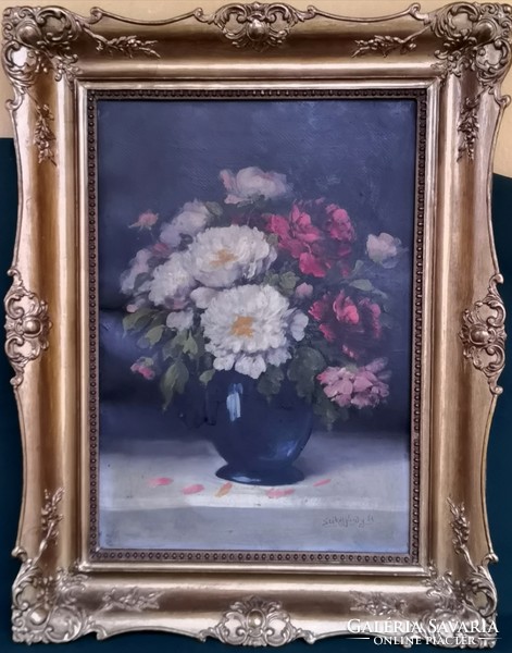 Fk/194 - a painting by the painter András Stark Székelyhidy – still life with flowers