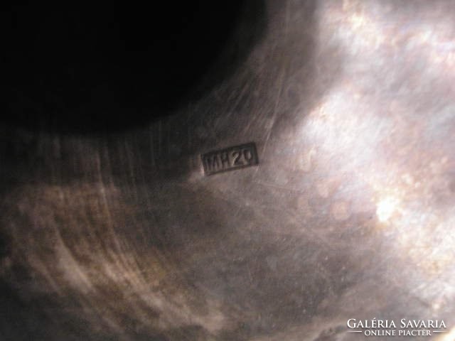 N27 Antik Moritz Hacker mesterjegyes füles kínáló kosár MH 20 jelzéssel 21x 6 cm-es ritkaság