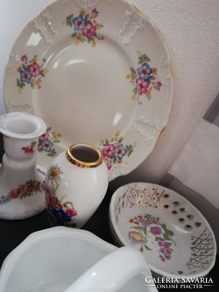 Virágos porcelán csomag  8 db