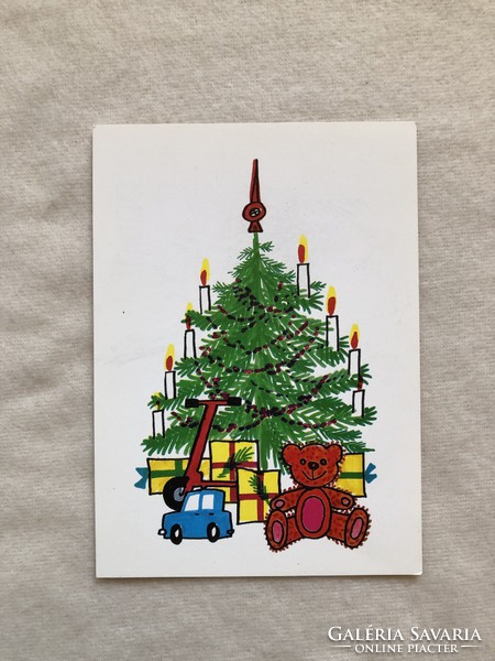 Karácsonyi képeslap karácsonyfa