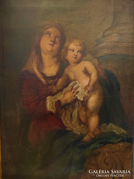 Hatalmas ! Veress Zoltán XIX. sz vége Mária a gyermek Jézussal festmény