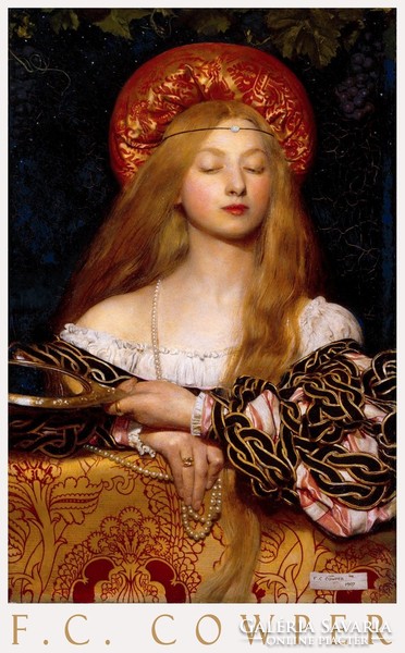 Frank Cadogan Cowper Hiúság 1907 preraffaelita festmény művészeti plakát, fiatal vörös lány portré