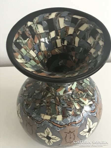 Antik kerámia váza Vallauris-ból Jean Gerbino munkája, 1930-as évek