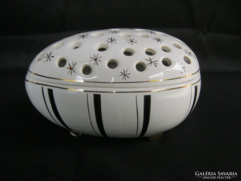 Fim Budapest porcelain openwork egg bonbonier