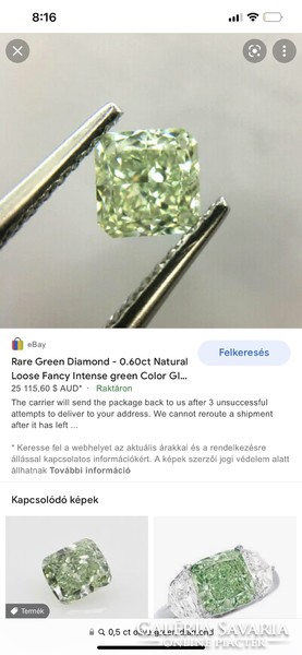 Valódi természetes ..green diamond 0,5 CTnagyon ritkán fordul elő !