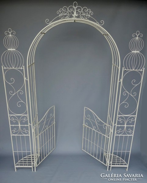 Wrought iron rose gate