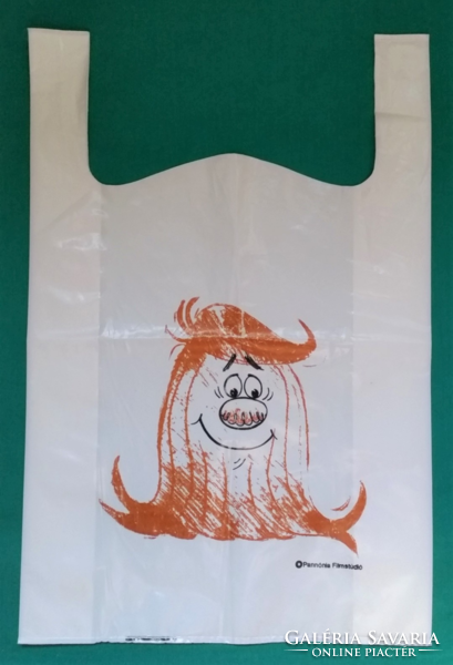 Pom pom Pannónia Filmstúdió retro nylon táska, mesefigurás reklámtáska,