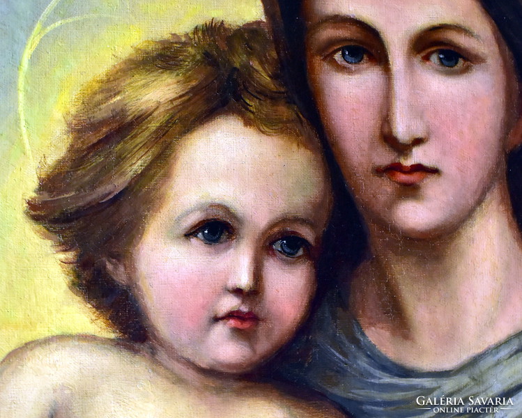 Raffaello Sanzio (1483-1520) után XIX. századi Kelet Európai festő : SIXTUSI MADONNA
