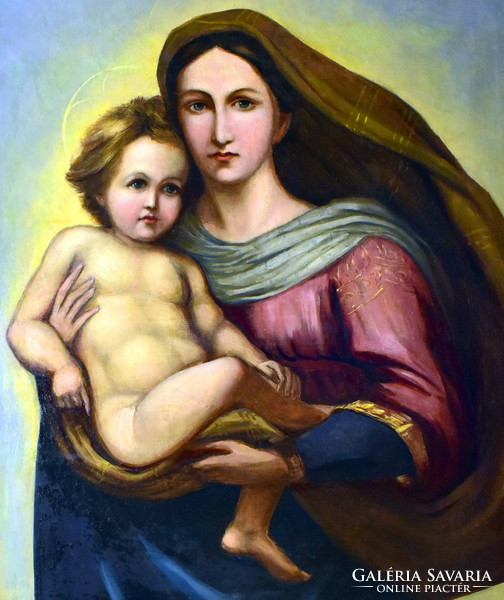 Raffaello sanzio (1483-1520) after xix. Century Eastern European painter: Sistine Madonna
