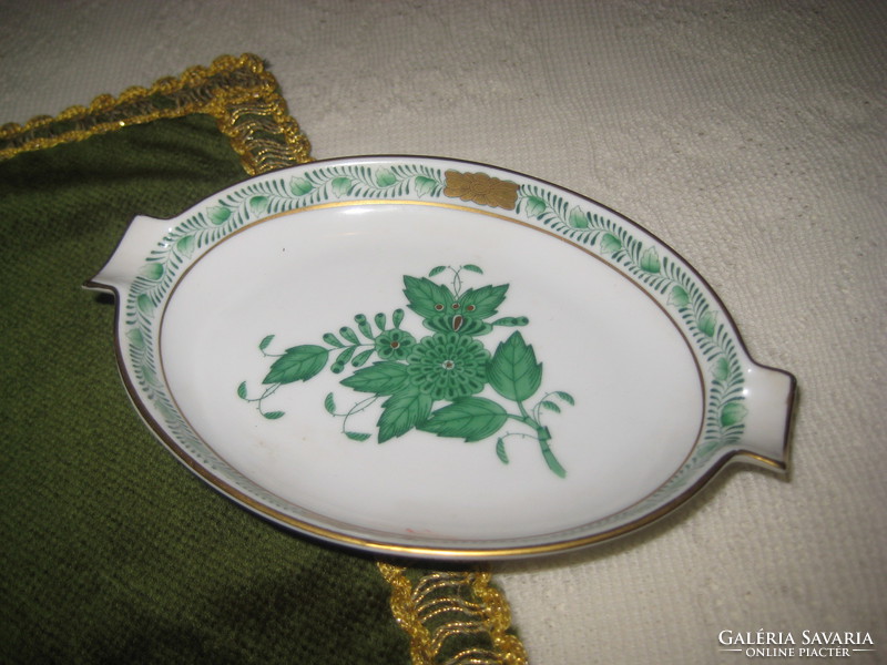 Herend green appony small bowl 13.5 x 9 cm flawless