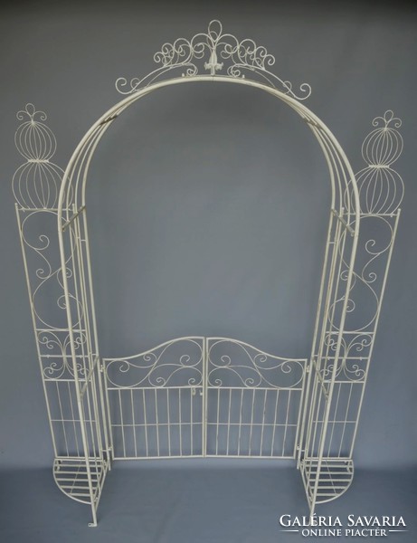 Wrought iron rose gate