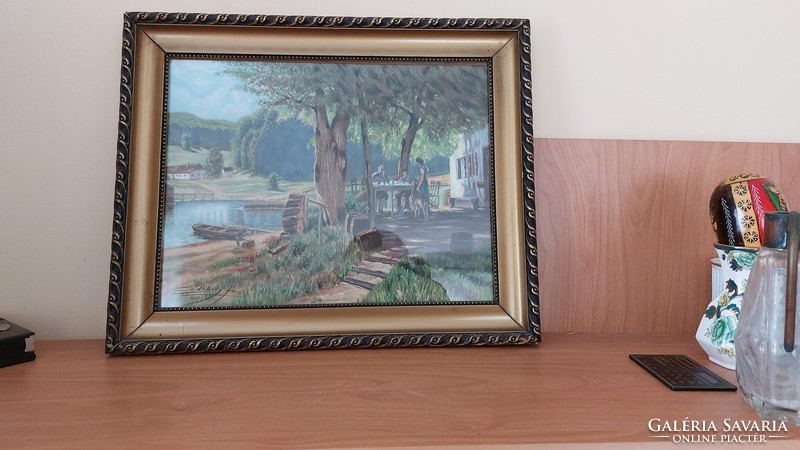 (K) marked, beautiful still life painting from 1941 with 42x34 ccm frame